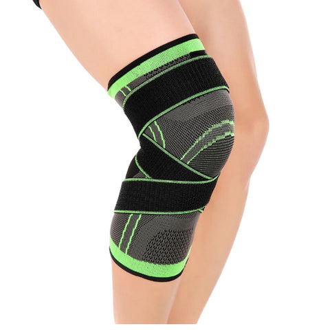 Athletic Compression Support Knee Sleeve with Adjustable Strap