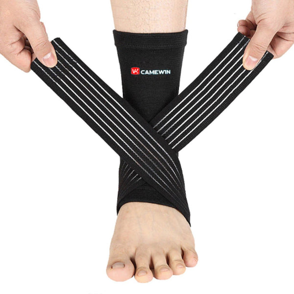 Athletic Compression Support Ankle Sleeve with Adjustable Strap