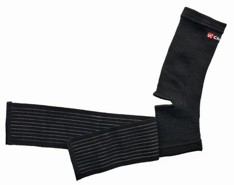 Athletic Compression Support Ankle Sleeve with Adjustable Strap