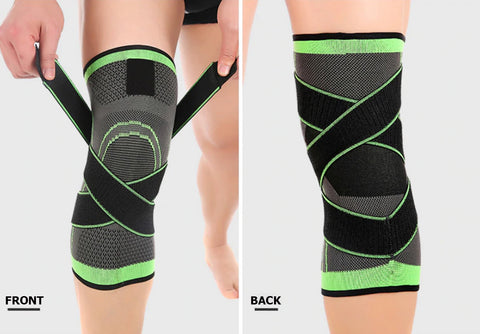 Athletic Compression Support Knee Sleeve with Adjustable Strap